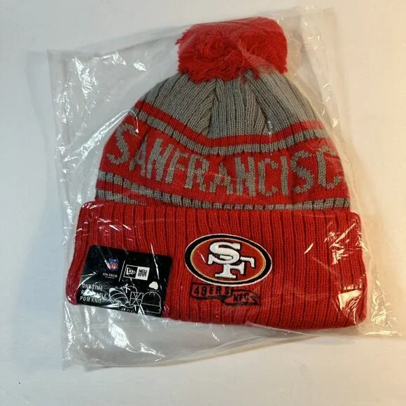 San Francisco 49er’s New Era Winter Knit Hat Beanie Fleece Lined One Size NWT. - Picture 3 of 9